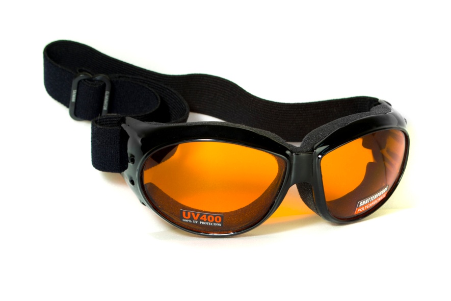 Очки защитные с уплотнителем Global Vision Eliminator (orange), оранжевые