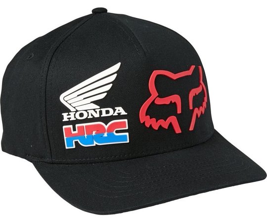Кепка FOX HONDA HRC FLEXFIT HAT (Black), S/M, L/XL
