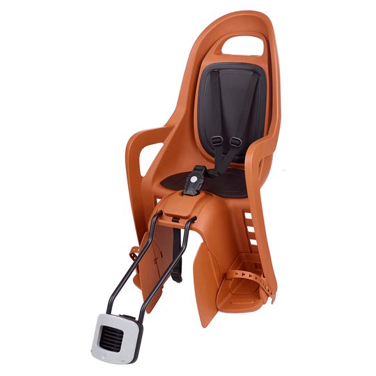 Купить Дитяче крісло заднє POLISPORT Groovy Maxi FF 29" на підсідельну трубу, 9-22 кг, коричневе с доставкой по Украине