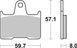 Гальмівні колодки SBS Racing Rear Brake Pads, Carbon Tech (715RQ)