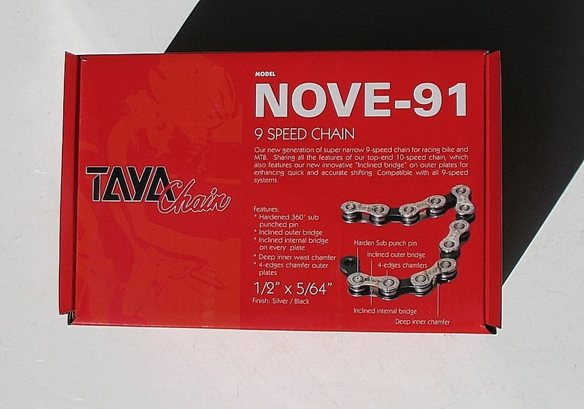 Купити Цепка TAYA Nove-91 Silver/Black 9sp (30м) з доставкою по Україні