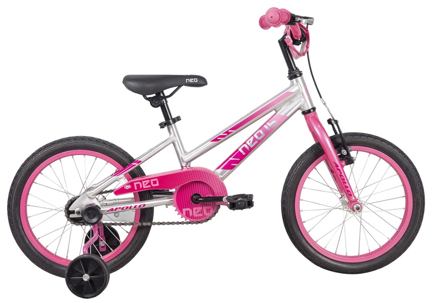 Купить Велосипед 16" Apollo NEO girls Brushed Alloy / Pink / Dark Pink Fade с доставкой по Украине