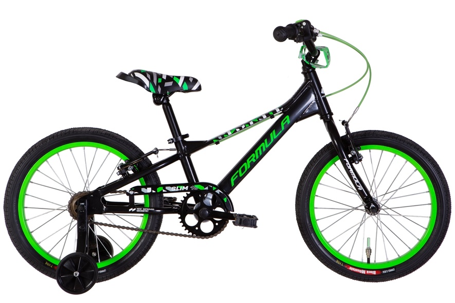 Купить Велосипед AL 18" Formula SLIM рама- 2022 черно-зеленый с доставкой по Украине