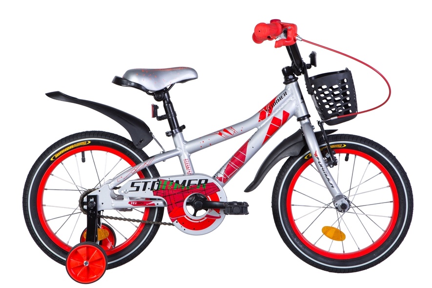Купити Велосипед дитячий 16" Formula Stormer AL 2021, сіро-червоний з доставкою по Україні