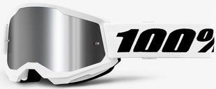 Детские очки 100% STRATA 2 Youth Goggle White - Mirror Silver Lens, Mirror Lens