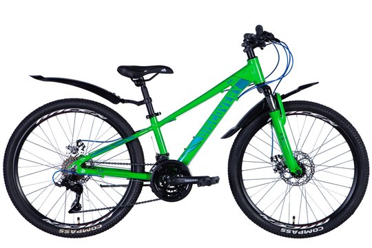 Купити Велосипед AL 24" Discovery QUBE AM DD рама-2024 (зелено-синій) з доставкою по Україні