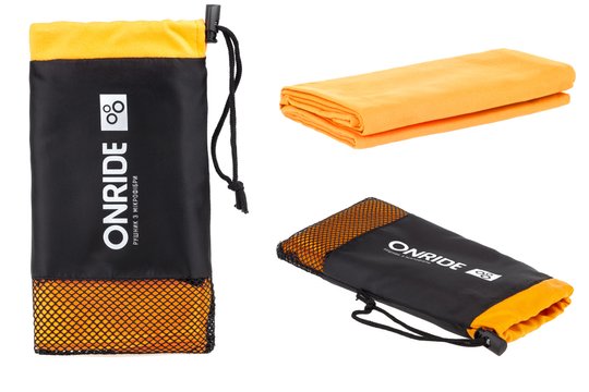Купити Рушник з мікрофібри ONRIDE Wipe 10 помаранчевий у чохлі з доставкою по Україні