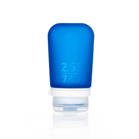 Силиконовая бутылочка Humangear GoToob + Medium dark blue (синій)