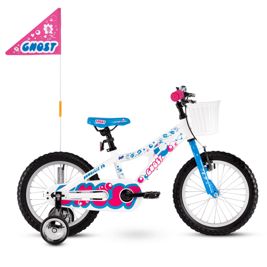 Купить Велосипед Ghost POWERKID 16" ,бело-сине-розовый, 2021 с доставкой по Украине