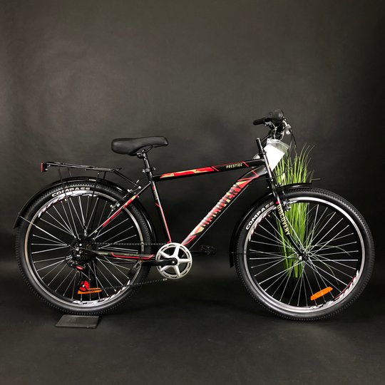 Купити Велосипед міський 26" Discovery Prestige Man ST vbr 18" рама 2020, чорно-червний з доставкою по Україні