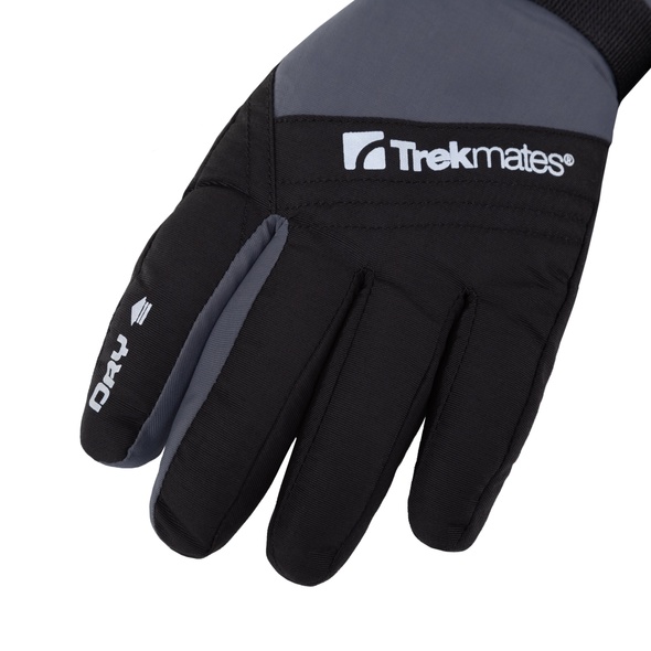 Перчатки Trekmates Mogul Dry Glove Junior Slate/Black - XL - чорно-сірі