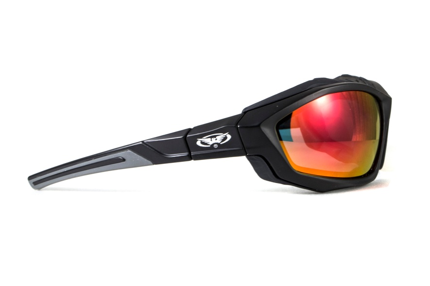 Очки защитные с уплотнителем Global Vision Eyecon (G-Tech™ red) красные зеркальные