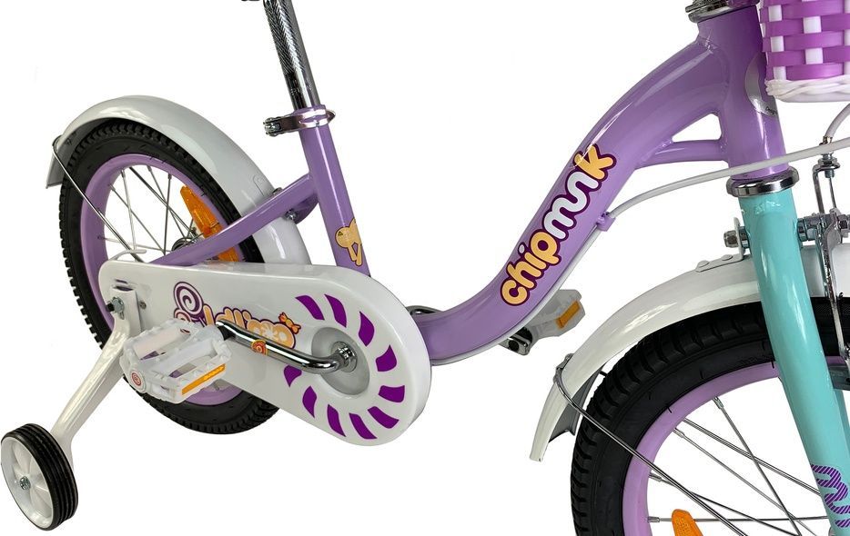 Купить Велосипед детский RoyalBaby Chipmunk MM Girls 16", OFFICIAL UA, фиолетовый с доставкой по Украине