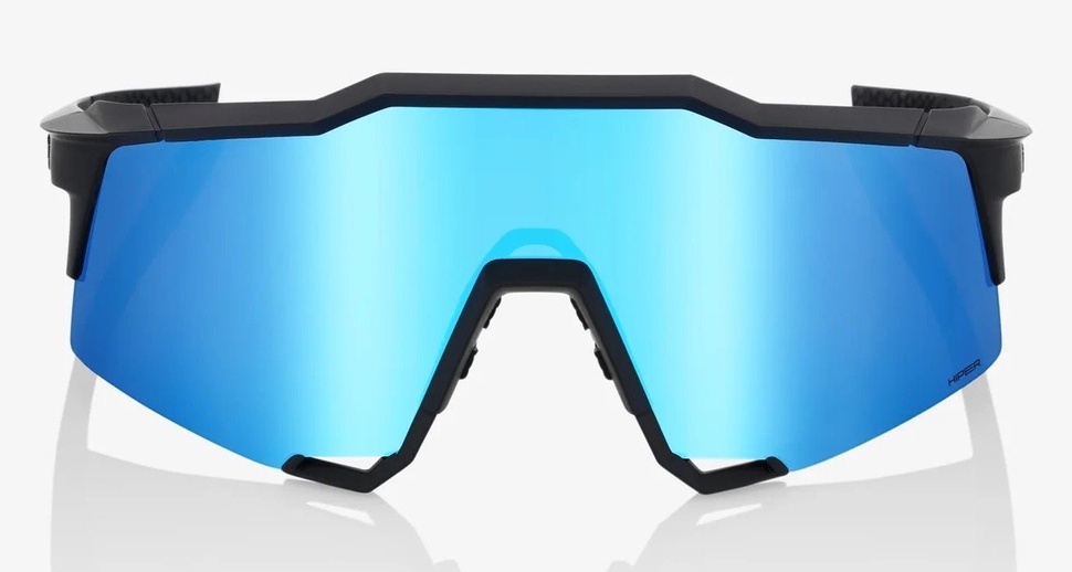 Очки Ride 100% SPEEDCRAFT - Matte Black - HiPER Blue Multilayer Mirror Lens, Mirror Lens