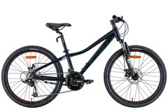 Купити Велосипед 24" Leon JUNIOR AM DD 2022 (черный с хаки (м)) з доставкою по Україні