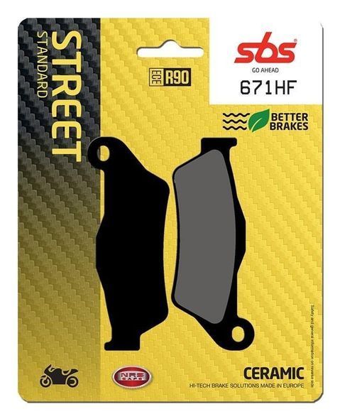 Тормозные колодки SBS Standard Brake Pads, Ceramic (671HF)