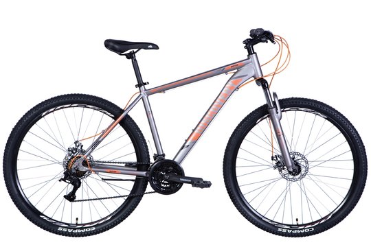 Купить Велосипед 29" Discovery BASTION 2024 (сріблясто-помаранчевий (м)) с доставкой по Украине