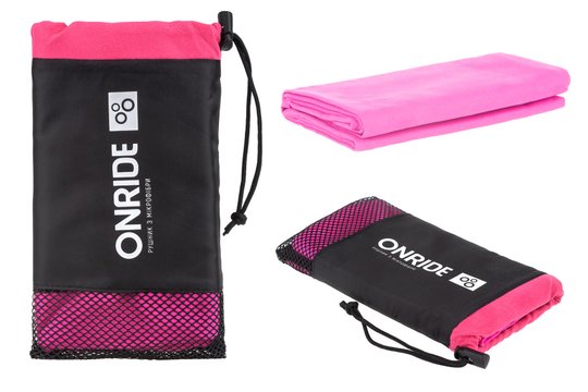 Купити Рушник з мікрофібри ONRIDE Wipe 10 рожевий у чохлі з доставкою по Україні
