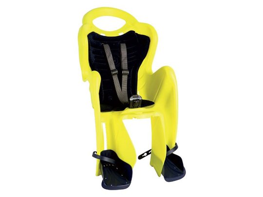 Купити Сидіння задн. Bellelli Mr Fox Standart B-fix до 22кг, неоново-жовтий з темно-синьою підкладкою (Hi Vision) з доставкою по Україні