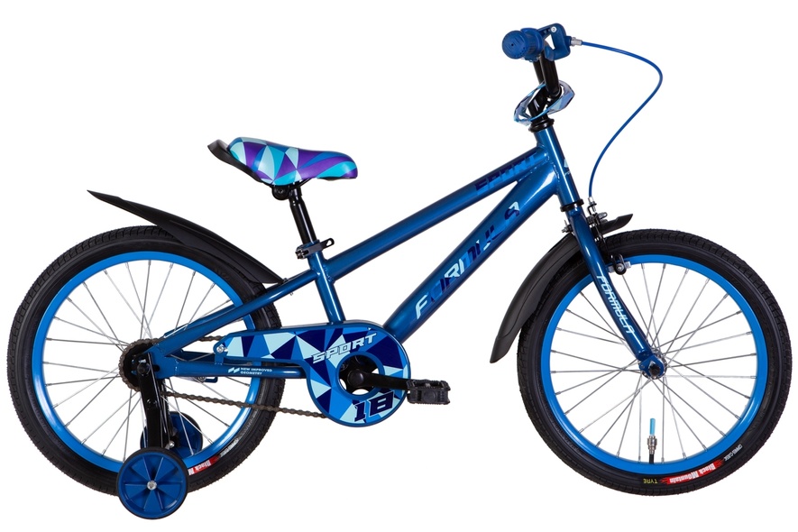 Купить Велосипед ST 18" Formula SPORT рама- с крылом Pl 2022 синий с голубым с доставкой по Украине