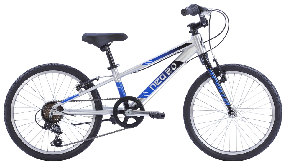 Купить Велосипед 20" Apollo NEO 6s boys Brushed Alloy / Black / Blue Fade с доставкой по Украине
