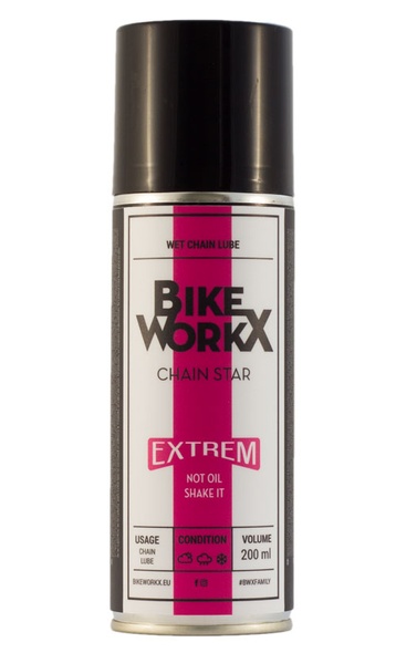 Купить Смазка для цепи BikeWorkX Chain Star Extreme спрей 200 мл. с доставкой по Украине
