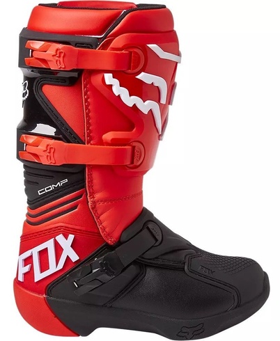 Дитячі мотоботі FOX Comp Youth Boot (Flo Red), 1