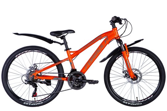 Купити Велосипед AL 24" Formula BLACKWOOD 1.0 AM DD з крилом Pl 2024 (помаранчевий) з доставкою по Україні