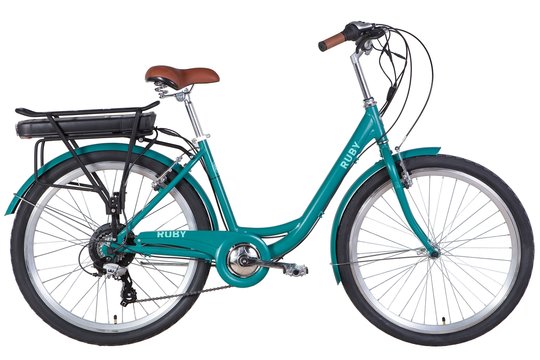 Купити Велосипед міський 26" Dorozhnik Ruby AL 17" (планетарка) 2021, смарагдовий з доставкою по Україні