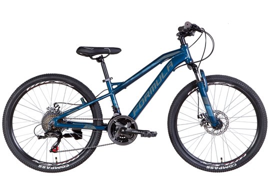 Купити Велосипед підлітковий 24" Formula BLACKWOOD AM DD рама-12,5" темно-синій 2022 з доставкою по Україні