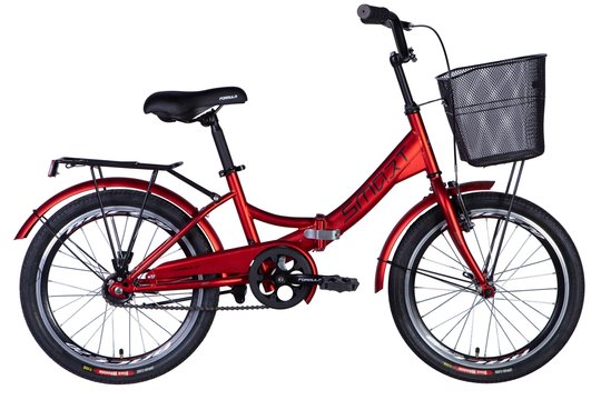 Купити Велосипед ST 20" Formula SMART Vbr з багажником задн St з кошиком Pl з крилом St 2024 (червоний (м)) з доставкою по Україні