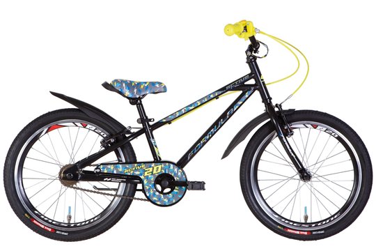 Купити Велосипед дитячий 20" Formula Active ST 2022, з крилом, чорний з доставкою по Україні
