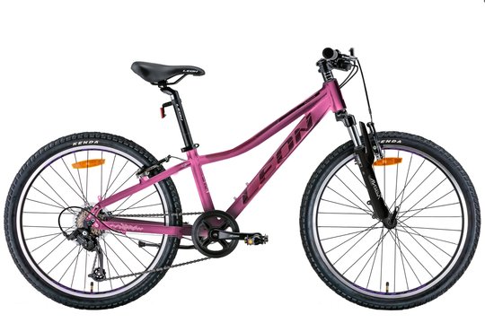 Купити Велосипед 24" Leon JUNIOR AM Vbr 2022 рожевий з чорним м з доставкою по Україні