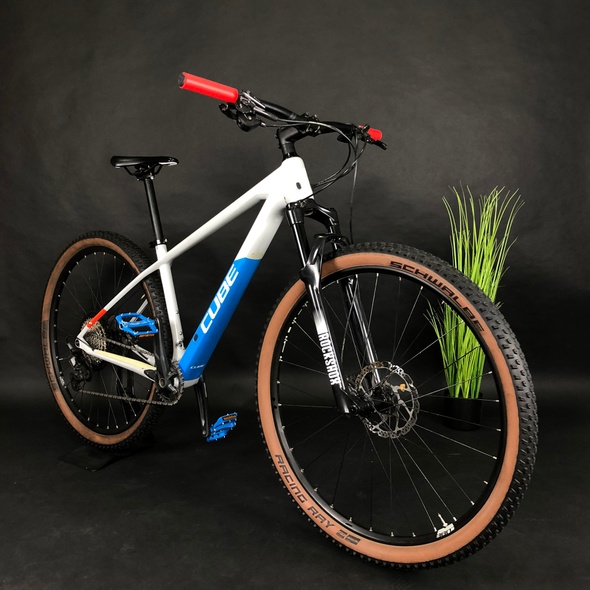 Купить Велосипед б/у 29" Cube Reaction PRO carbon M рама, серо-оранжево-голубой с доставкой по Украине