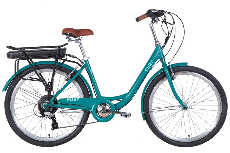 Купить Велосипед городской 26" Dorozhnik Ruby AL 17" (планетарка) 2021, изумрудный с доставкой по Украине