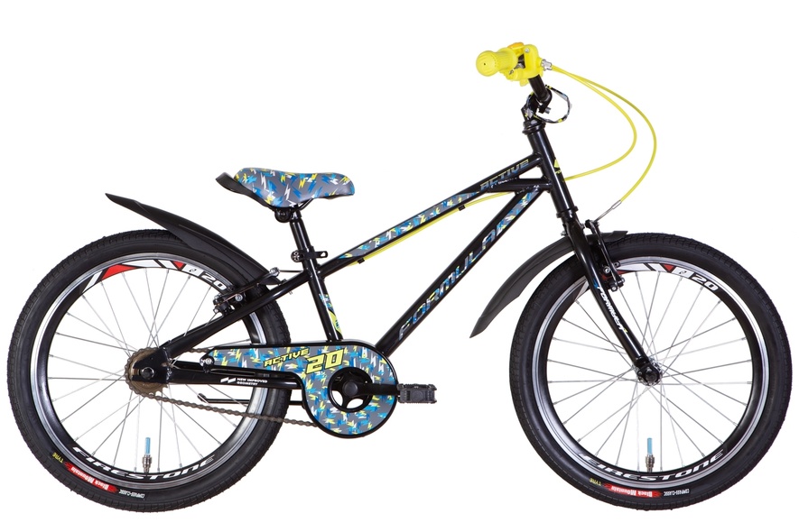 Купить Велосипед детский 20" Formula Active ST 2022, с крылом, черный с доставкой по Украине