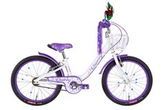 Купити Велосипед дитячий 20" Formula Cherry ST 2022, з крилом та корзиною, білий з бузковим з доставкою по Україні