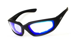 Очки защитные фотохромные Global Vision KickBack Photochromic (G-Tech™ blue) Anti-Fog, фотохромные синие зеркальные