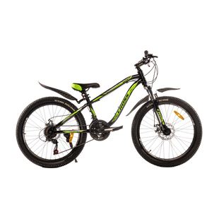 Купить Велосипед Cross RIDER 24" 12" Чорний-Зелений с доставкой по Украине