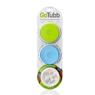 Набір контейнерів Humangear GoTubb 3-Pack Medium Clear Green Blue (білий, зелений, блакитний)