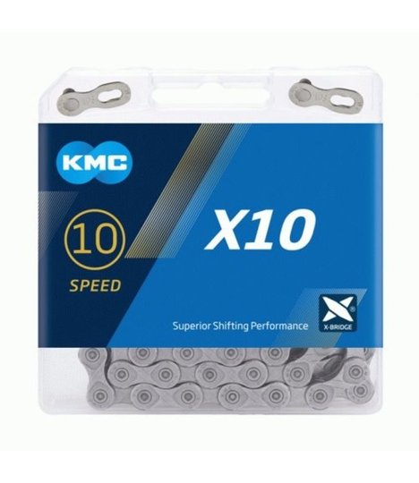 Купити Ланцюг KMC X10 Grey 10 швидкостей 114 ланок сірий + замок з доставкою по Україні
