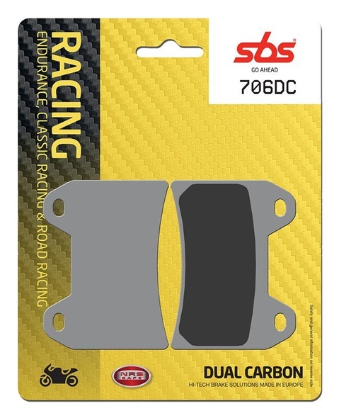 Колодки гальмівні SBS Road Racing Brake Pads, Dual Carbon (809DC)
