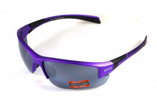 Окуляри захисні Global Vision Hercules-7 Purple (silver mirror) дзеркальні сірі