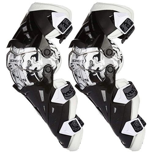 Наколенники Scoyco K12 белый/чёрный, One Size
