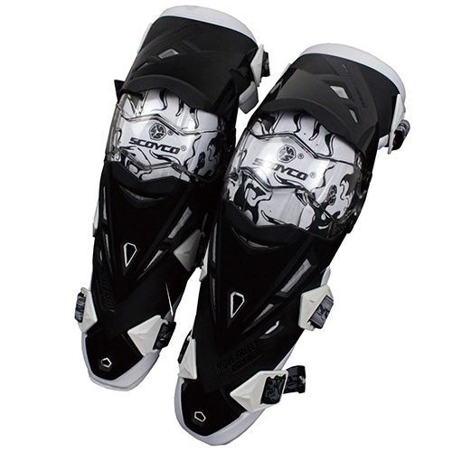 Наколенники Scoyco K12 белый/чёрный, One Size