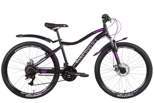 Купити Велосипед 26" Discovery KELLY AM DD 2022 (чорно-фіолетовий (м)) з доставкою по Україні