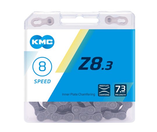 Купити Ланцюг KMC Z8.3 Silver/Grey 7-8 швидкостей 114 ланок срібний/сірий + замок з доставкою по Україні