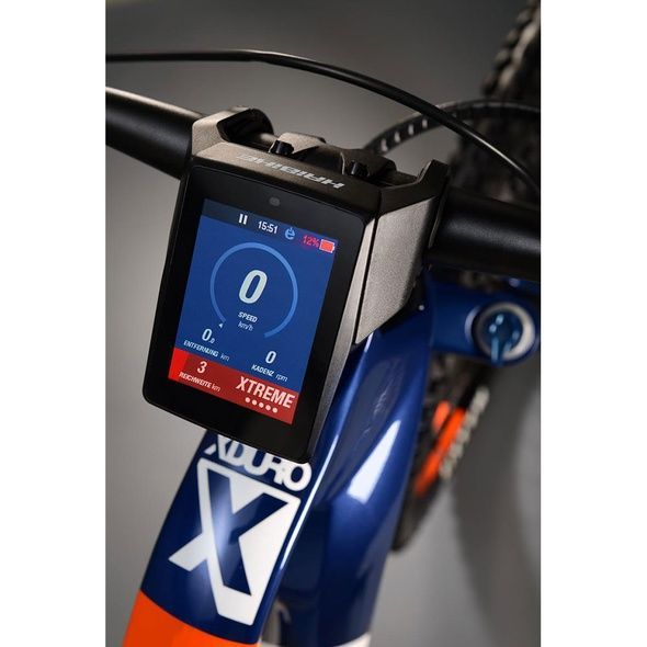 Купити Електровелосипед Haibike Flyon XDURO AllTrail 5.0 i630Wh 11 s. NX 19 HB 27.5", рама M, синьо-біло-помаранчевий, 2020 з доставкою по Україні