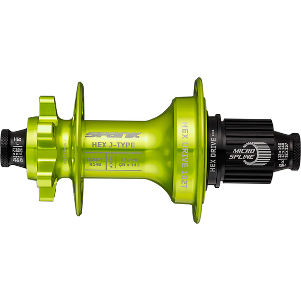 Купити Втулка задня SPANK HEX J-Type Boost R148 XD 32H, Green з доставкою по Україні