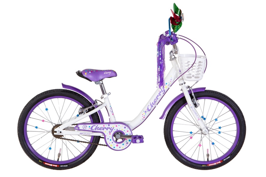 Купить Велосипед детский 20" Formula Cherry ST 2022, с крылом и корзиной, белый с сиреневым. с доставкой по Украине
